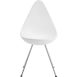 Fritz Hansen Dråben Krom Stel Hvid Køkkenstol 88.5cm