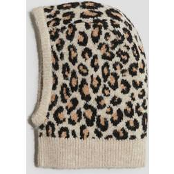 H&M Girls Knitted Balaclava - Beige/Leopard