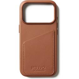 Mujjo iPhone 17 Pro Läder Plånboksfodral Tan