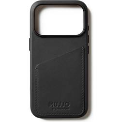 Mujjo Läder Plånboksfodral iPhone 17 Pro Svart