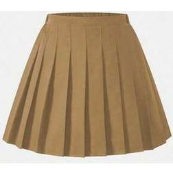 Shein Girls Pleated High Waist Skirt With Built-In Safety Shorts