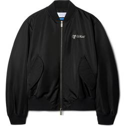 Off-White Script Nyl Varsity Bomber - Black/White