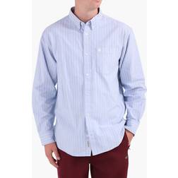Carhartt WIP S Cassel Striped Cotton Shirt - Light Blue