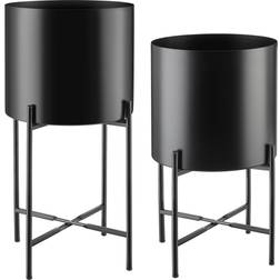 tectake Plant Stand Mine Set Of 2 Powder-Coated Steel