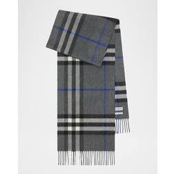 Burberry Check Cashmere Scarf - Marlborough Grey