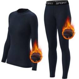 Shein Fleece Thermal Underwear Set Base Layer - Yoga