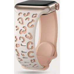 Shein Two-Tone Leopard Engraved Bands Soft Silicone
