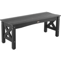 VEVOR Outdoor Patio 44.5 Inch Black Garden Bench