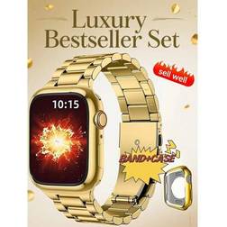Shein 2Pcs Luxury Gold Stainless Steel Band Set