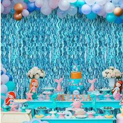Shein Blue Wavy Tassel Curtain 1pc 2pcs 3pcs