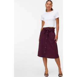 Vero Moda Vmvilja Hög Midja Midikjol - Lila