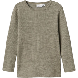 Name It T-shirt Ull Rib Noos - Grön