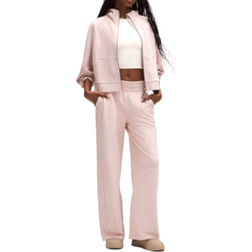 Lululemon Scuba Hose Mittelhohem Bund Weites Bein Waffelmuster - Heathered Mink Berry