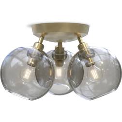 Belid Gloria Brass/Smoked Ceiling Flush Light