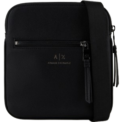 Armani Exchange Semi Rigid Flat Shoulder Bag - Black