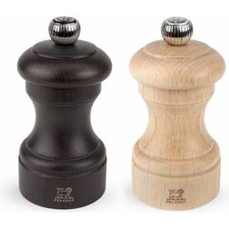 Peugeot Bistro Matte Brown Natural Salt Mill, Pepper Mill 2pcs 10cm
