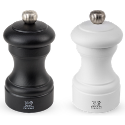 Peugeot Bistro Matte Black & White Salt Mill, Pepper Mill 2pcs 10cm