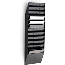 Durable Flexiboxx 12 A4 Landscape Literature Holder Black
