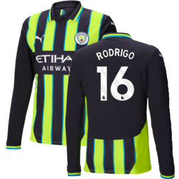 Puma Man City Away Long Sleeve Authentic Shirt Rodrigo 16