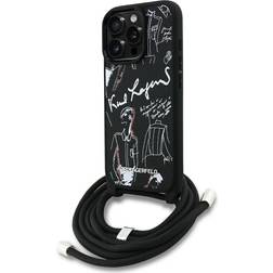 Karl Lagerfeld Crossbody Grained Pattern Logo iPhone 16 Pro Max