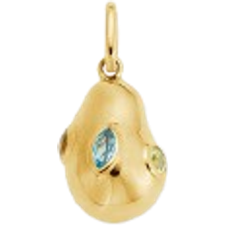 Mejuri Isabel Baroque Metal Charm - Gold/ Topaz/Peridot/Quartz