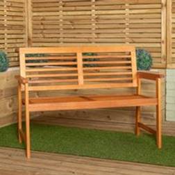 Samuel Alexander Waimea 2 Seater Outdoor Brown Garden Bench