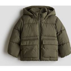 H&M Water Repellent Puffer Jacket - Moss Green