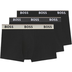 HUGO BOSS Trunk 3P Power Boxershorts Med Logotyper - Svart