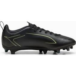 Puma Youth Ultra 6 Play FG/AG - Black/Fizzy Light/Green Terrain