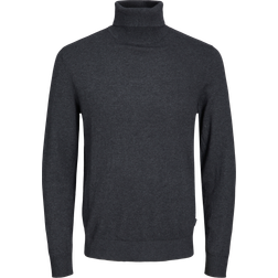 Jack & Jones Emil Knit Roll Neck Grey, Male, Kläder, Skjortor, Grå