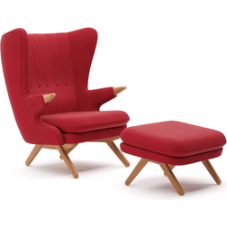 Skipper Furniture Teddy Bear Chair Without Stool Red Armchair 100cm
