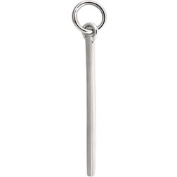Mejuri Single Bar Hoop Charm - White Gold