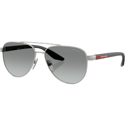 Prada Linea Rossa Solbriller Metal Grå 58mm - Grå