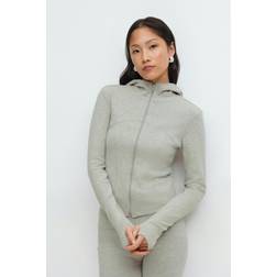 Gina Tricot Tricot-Zip Hoodie Jacket Hoodies - Grå