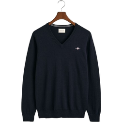 Gant CLASSIC COTTON V-NECK Blå