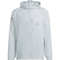 adidas Men's Marathon For The Oceans Running Jacket - Linen Green/Green Oxide