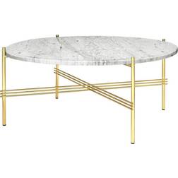 GUBI TS Marble White Carrara/Brass Coffee Table 80cm