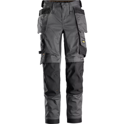 Snickers Workwear AllroundWork Stretchbyxor För Dam - Stålgrå/Svart