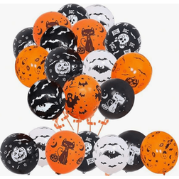 Shein 50 Pcs Halloween Latex Balloons In Various Shapes