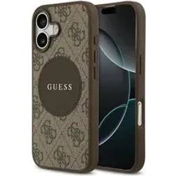 Guess iPhone 17 Mobilskal MagSafe 4G Circle Classic Logo Brun