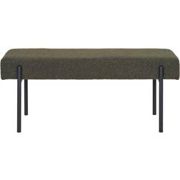 House Nordic Swindon Bænk Mørkegrøn Bouclé 100 x 36 x 42,5 cm Siddebænk