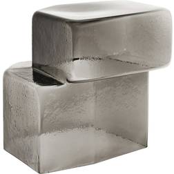 ferm LIVING Oscil Sculpture Recycled Smoked Grey W37 x D37 x H41 cm Dekoration