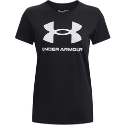 Under Armour Women's Rival Logo Short Sleeve - Black/White