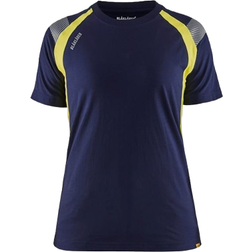 Blåkläder 3402 Women's T-shirt - Navy Blue/Hi-vis Yellow