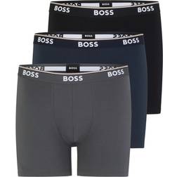HUGO BOSS Power Cotton Stretch Boxer Briefs 3-pack - Blue