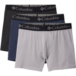 Columbia Men's Tri Blend Boxer Briefs 3-pack - Black/Gry Htr/C. Navy