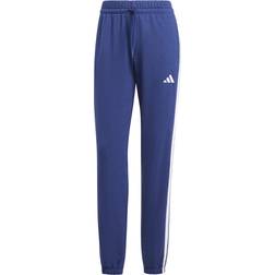 adidas Essentials 3-Stripes French Terry Cuffed Joggers - Dark Blue/White