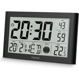 Hama Digital Med Termometer 2 Larmtider Väggklocka 12cm