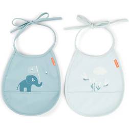 Done by Deer Tiny Pocket Bib 2-pack Elphee Blue