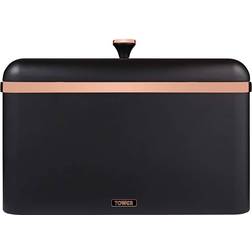 Tower Cavaletto Black & Rose Gold Bread Box